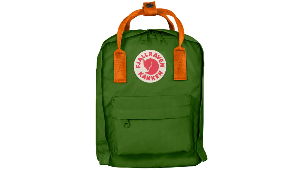 Fjallraven Kanken Backpack - Kid's-Leaf Green/Burnt Orange-7 L
