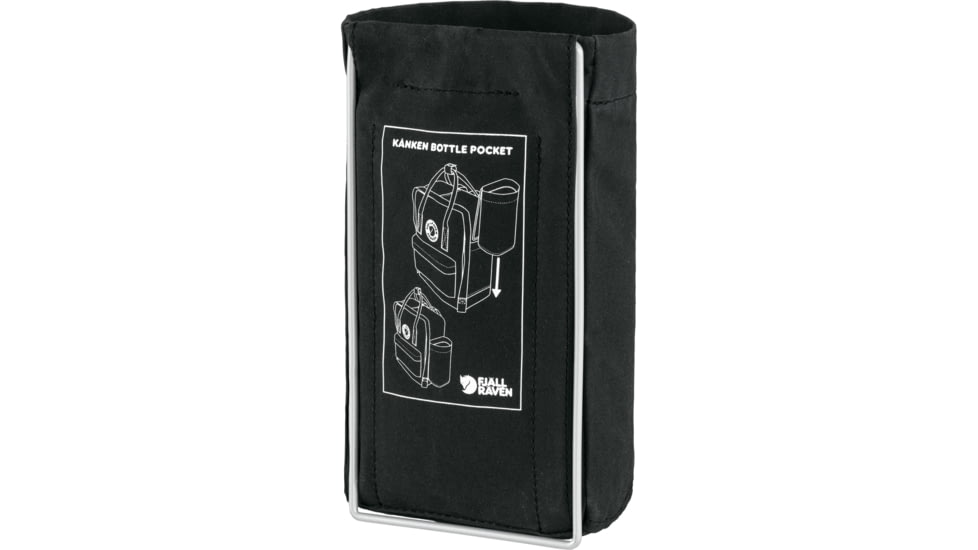 Fjallraven Kanken Bottle Pocket, Black, One Size, F23793-550-One Size