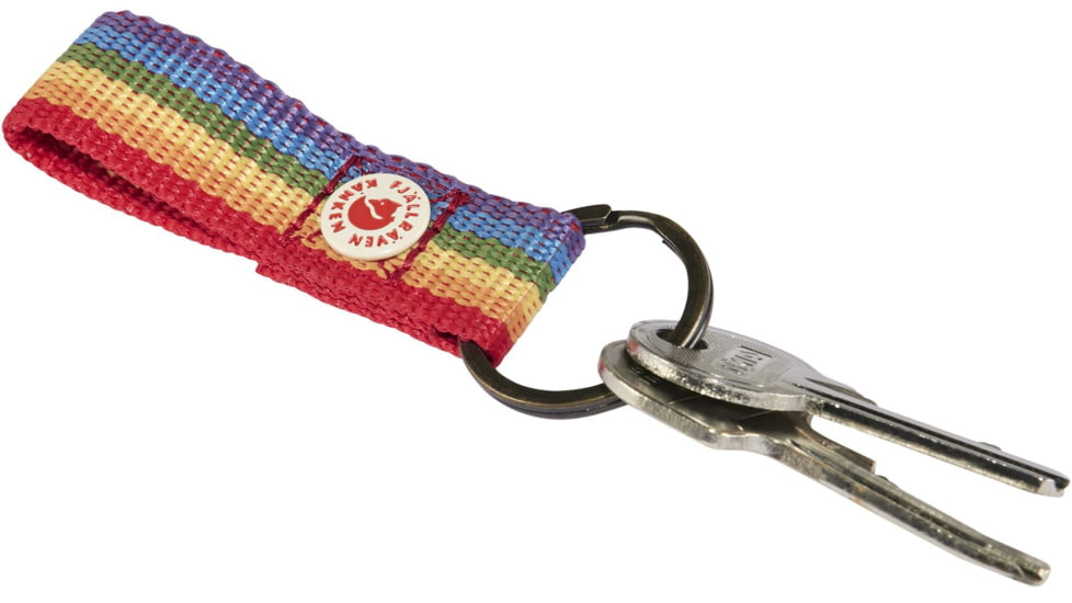 Fjallraven Kanken Rainbow Keyring, Rainbow Pattern, One Size, F23622-907-One Size