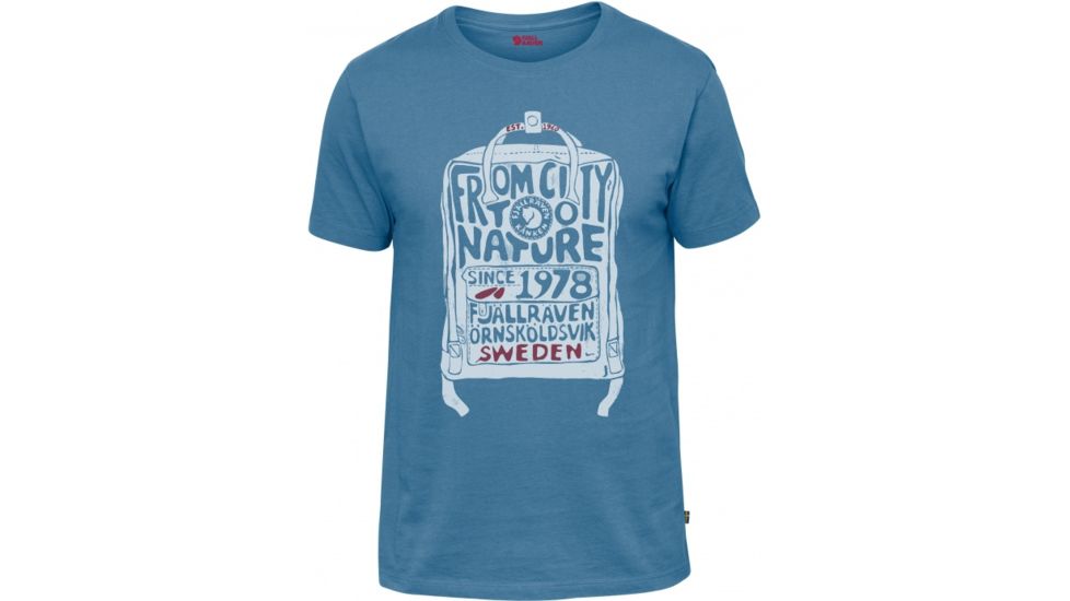Fjallraven Kanken T-Shirt Mens, Azure Blue, XL F81941-517-XL