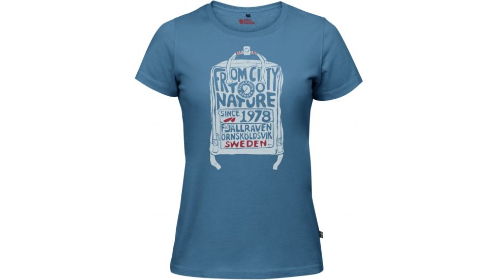 Fjallraven Kanken T-Shirt Womens, Azure Blue, L F89978-517-L