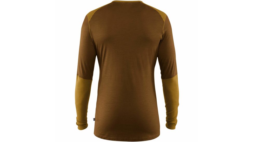 Fjallraven Keb Long Sleeve Wool T-shirt - Mens, Acorn-Chestnut, Small, F81875-166-230-S
