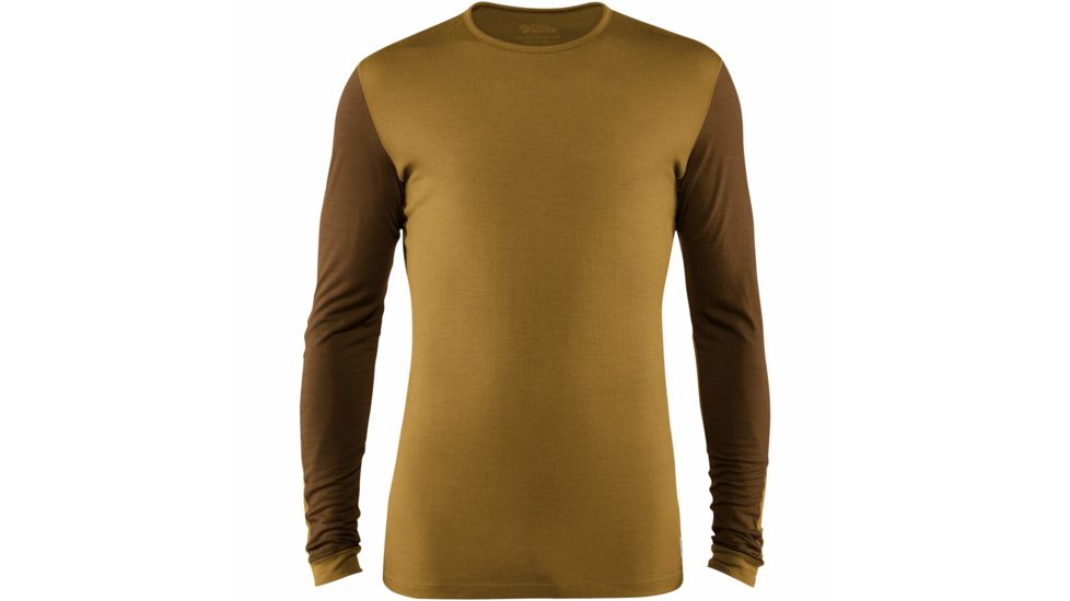 Fjallraven Keb Long Sleeve Wool T-shirt - Mens, Acorn-Chestnut, Small, F81875-166-230-S