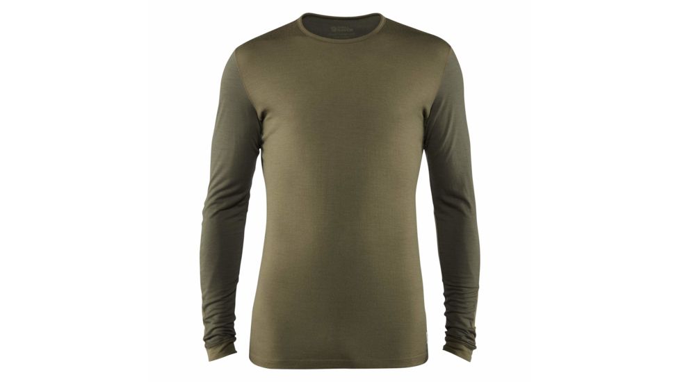 Fjallraven Keb Long Sleeve Wool T-shirt - Mens, Laurel Green-Deep Forest, Small, F81875-625-662-S