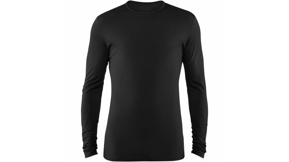 Fjallraven Keb Wool T-shirt Long Sleeve - Men's, Black, Medium, F81875-550-M