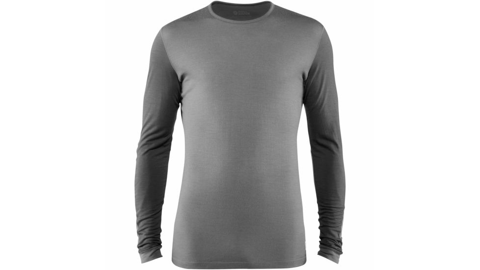 Fjallraven Keb Wool T-shirt Long Sleeve - Mens, Light Grey-Grey, 2XL, F81875-010-020-XXL