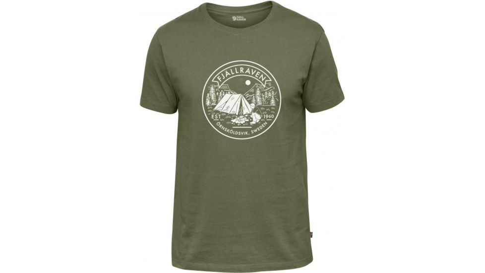 Fjallraven Lagerplats Camp Site T-Shirt Mens, Green, S F81950-620-S