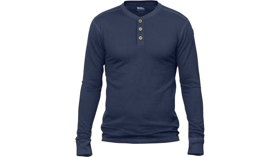 Fjallraven Lappland Merino Henley Long Sleeve - Mens, Small, Storm, F90188-638-S