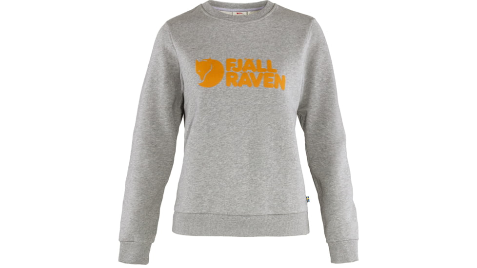 Fjallraven Logo Sweater - Womens, Grey-Melange, Extra Large, F84143-020-999-XL