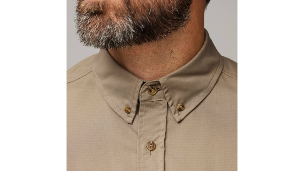 Fjallraven Ovik Air Stretch Short Sleeve Shirt - Mens, Suede Brown, Small, F12600213-244-S
