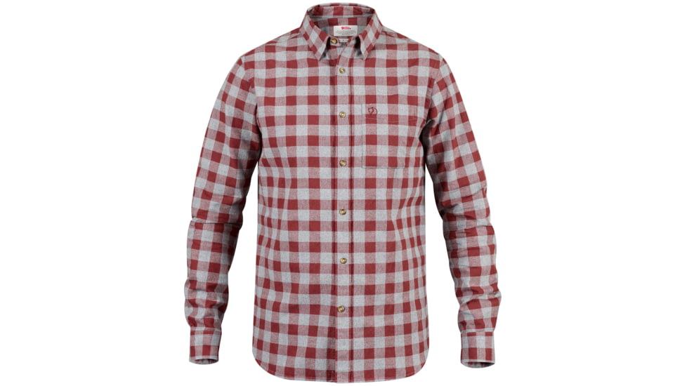 Fjallraven Ovik Check Shirt Long Sleeve - Mens, Red Oak, S, F81883-345-S