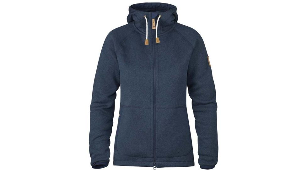 Fjallraven Ovik Fleece Hoodie - Womens, Navy, Large, F89516-560-L