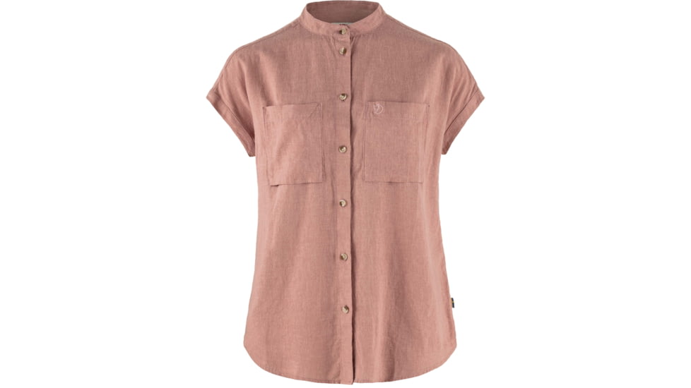 Fjallraven Ovik Hemp Shirt Short Sleeve - Women's, Dusty Rose, Extra Large, F14600160-300-XL