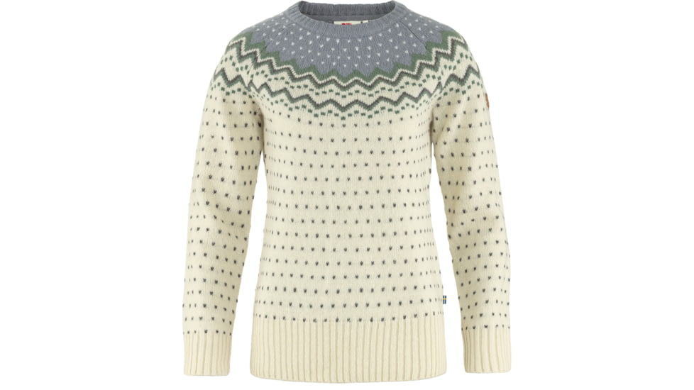 Fjallraven Ovik Knit Sweater - Womens, Chalk White-Flint Grey, Medium, F89941-113-055-M