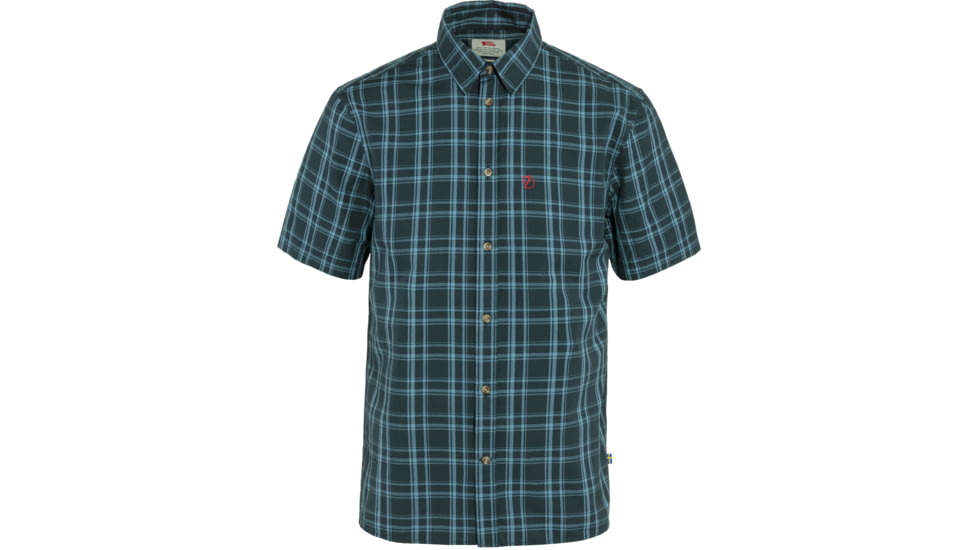 Fjallraven Ovik Lite Short Sleeve Shirt - Mens, Dark Navy/Dawn Blue, Medium, F87038-555-543-M