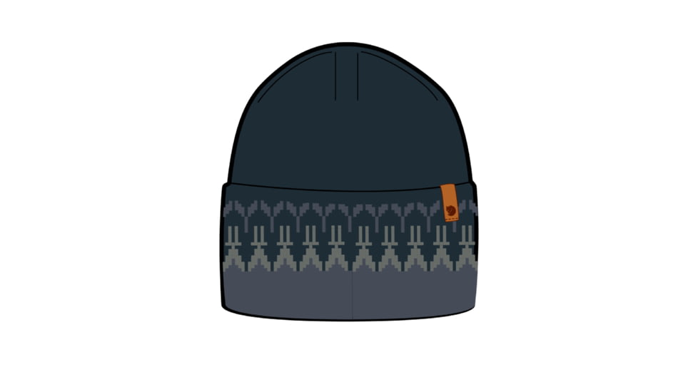 Fjallraven Ovik Path Knit Beanie, Dark Navy/Navy, One Size, F87167-555-560-OneSize