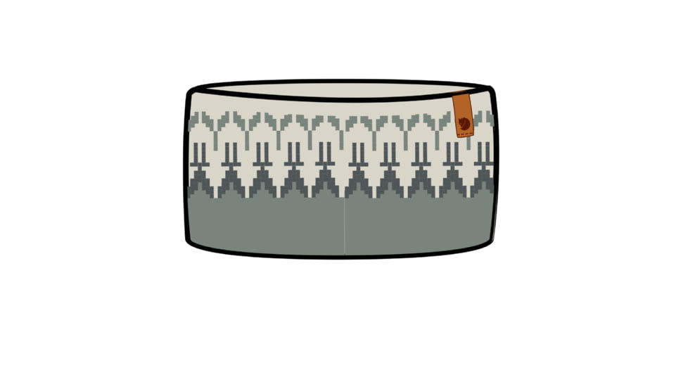 Fjallraven Ovik Path Knit Headband, Chalk White/Grey, One Size, F87166-113-020-OneSize