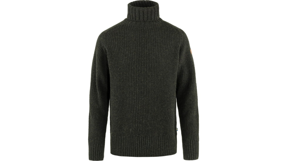 Fjallraven Ovik Roller Neck Sweater - Mens, Dark Olive, Small, F87072-633-S