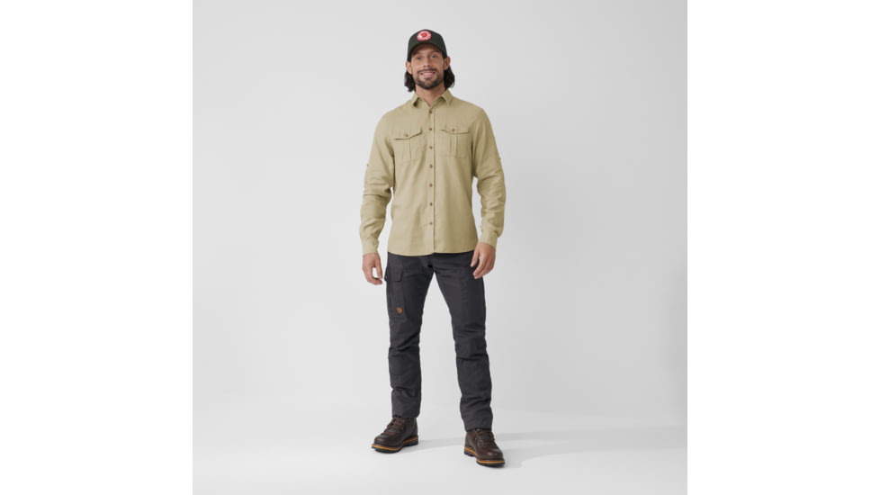 Fjallraven Ovik Travel Long Sleeve Shirt - Mens, Sand Stone, Medium, F87208-195-M