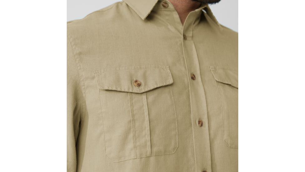 Fjallraven Ovik Travel Long Sleeve Shirt - Mens, Sand Stone, Medium, F87208-195-M