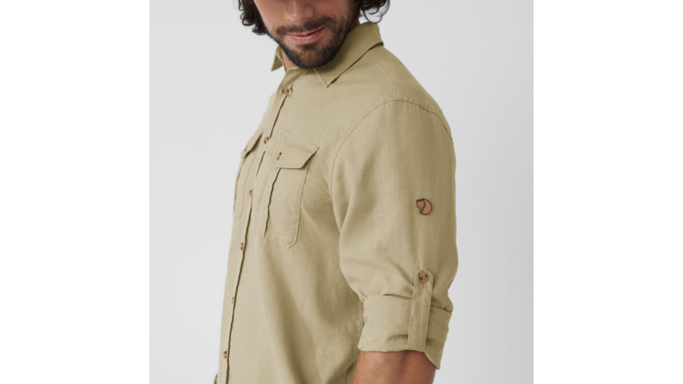 Fjallraven Ovik Travel Long Sleeve Shirt - Mens, Sand Stone, Medium, F87208-195-M