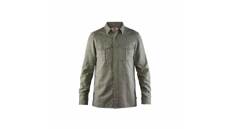 Fjallraven Ovik Travel Shirt Long Sleeve - Mens, Green, Extra Small, F82999-620-XS