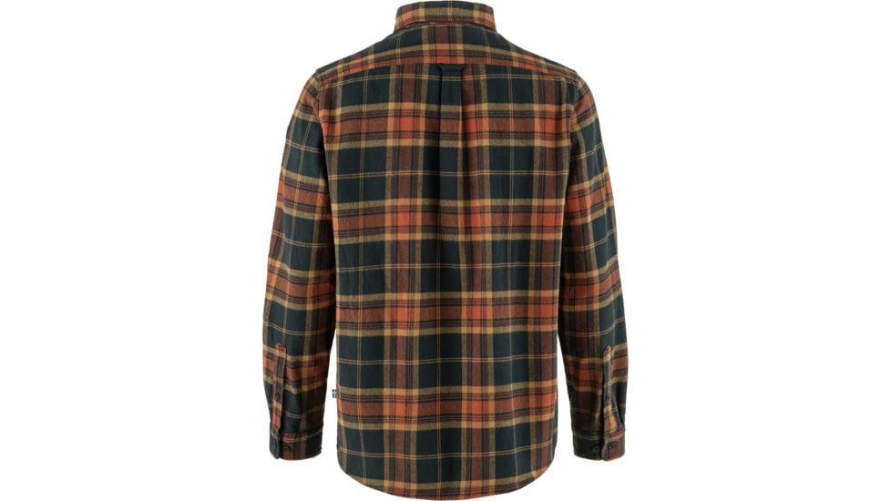 Fjallraven Ovik Twill Shirt - Mens, Autumn Leaf/Dark Navy, Medium, F81478-215-555-M