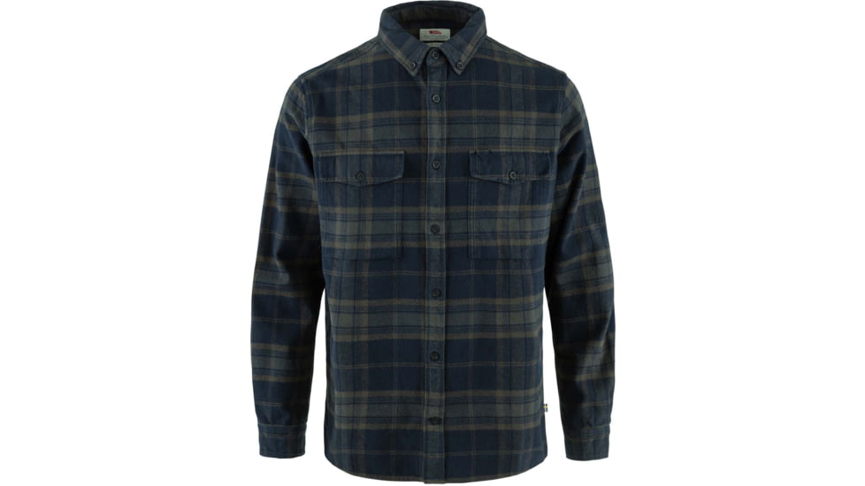Fjallraven Ovik Twill Shirt - Mens, Dark Navy/Basalt, Small, F81478-555-050-S