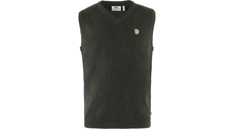 Fjallraven Ovik Wool Vest - Mens, Dark Olive, Extra Small, F87324-633-XS