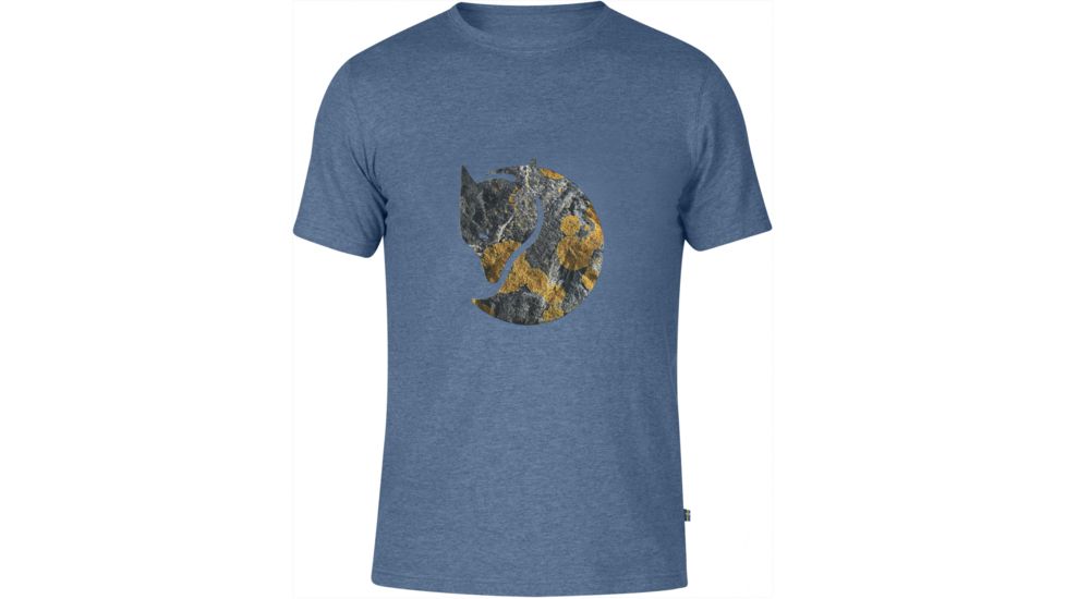 Fjallraven Rock Logo T-Shirt - Men's-Blue Ridge-Large
