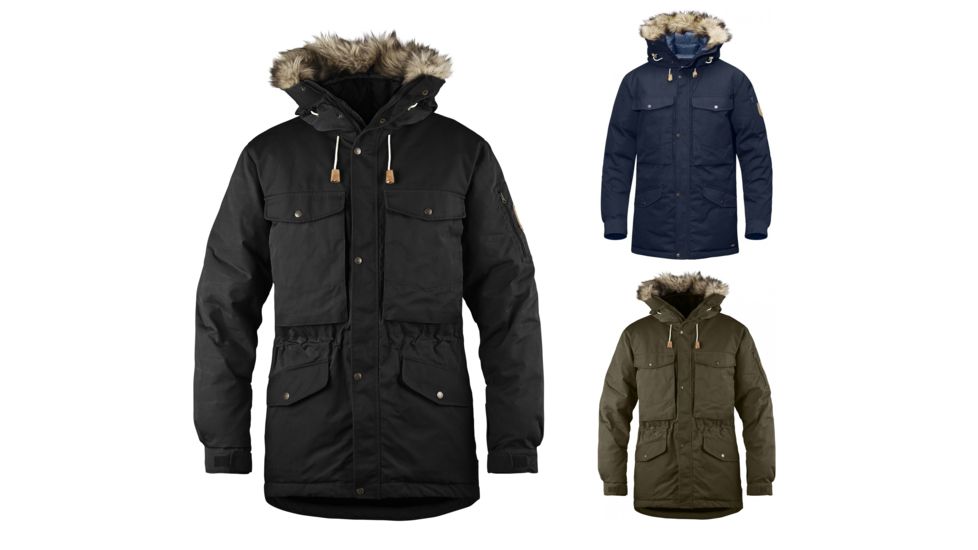 Fjallraven Singi Down Jacket - Mens, Black, Dark Navy, Dark Olive