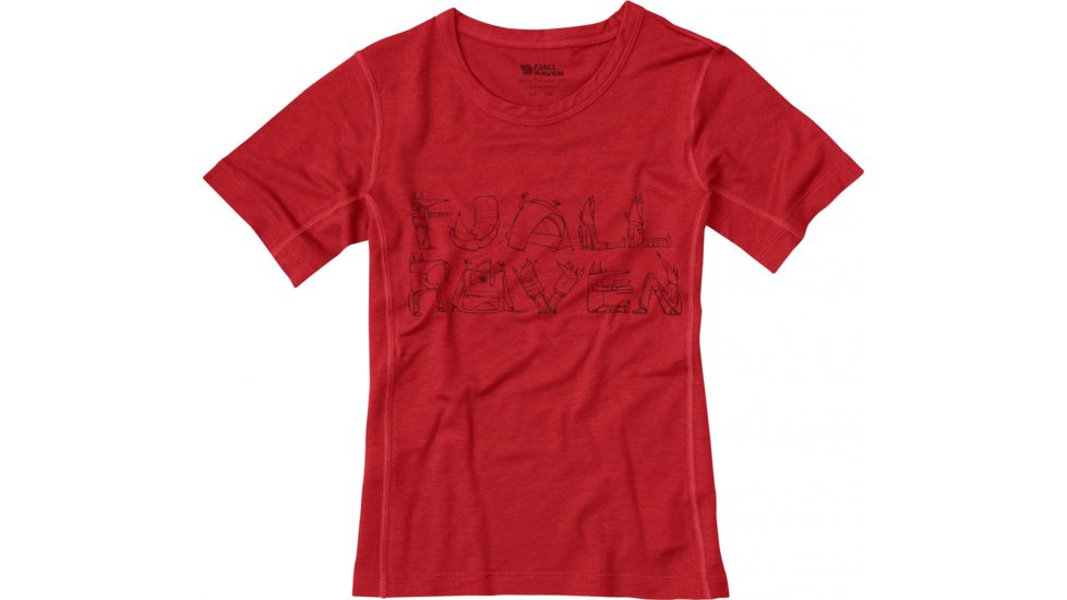 Fjallraven Trail T-Shirt - Kids'-Red-EU 110