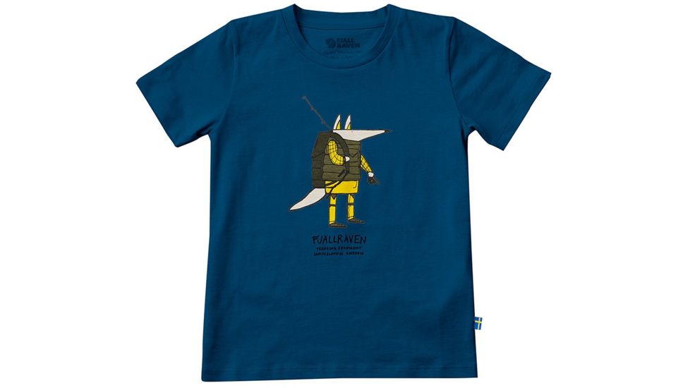 Fjallraven Trekking Fox T-Shirt - Kids-EU 110-Lake Blue