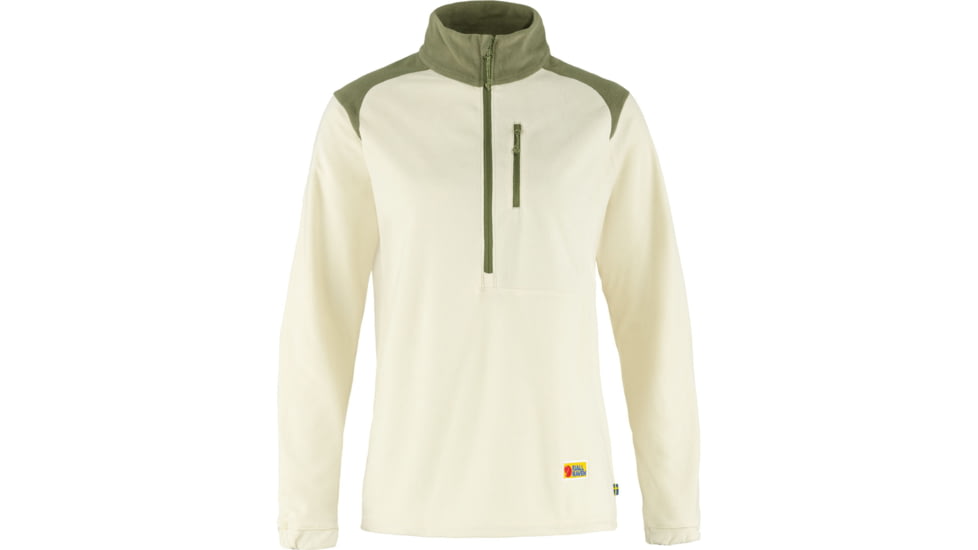 Fjallraven Vardag Lite Fleece - Womens, Chalk White/Light Olive, Extra Large, F84785-113-622-XL