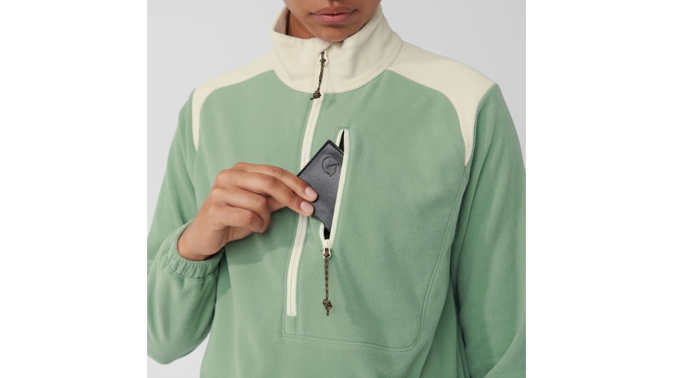 Fjallraven Vardag Lite Fleece - Womens, Sage Green/Chalk White, Medium, F84785-516-113-M