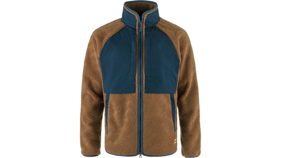 Fjallraven Vardag Pile Jacket - Mens, Chestnut/Navy, Medium, F87164-230-560-M