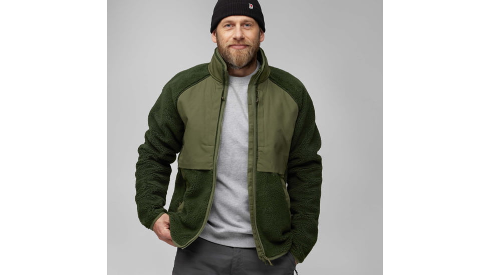 Fjallraven Vardag Pile Jacket - Mens, Deep Forest/Laurel Green, Medium, F87164-662-625-M