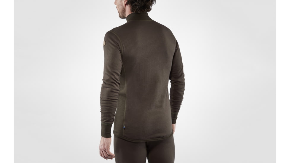 Fjallraven Varmland Woolterry Half Zip - Mens, Dark Olive, Large, F90838-633-L