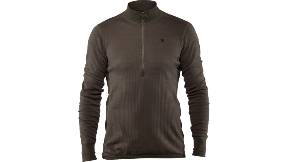 Fjallraven Varmland Woolterry Half Zip - Mens, Dark Olive, Large, F90838-633-L