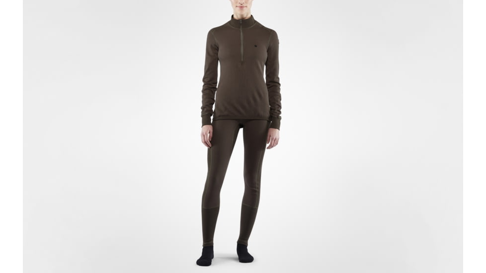 Fjallraven Varmland Woolterry Half Zip - Womens, Dark Olive, Extra Small, F90839-633-XS