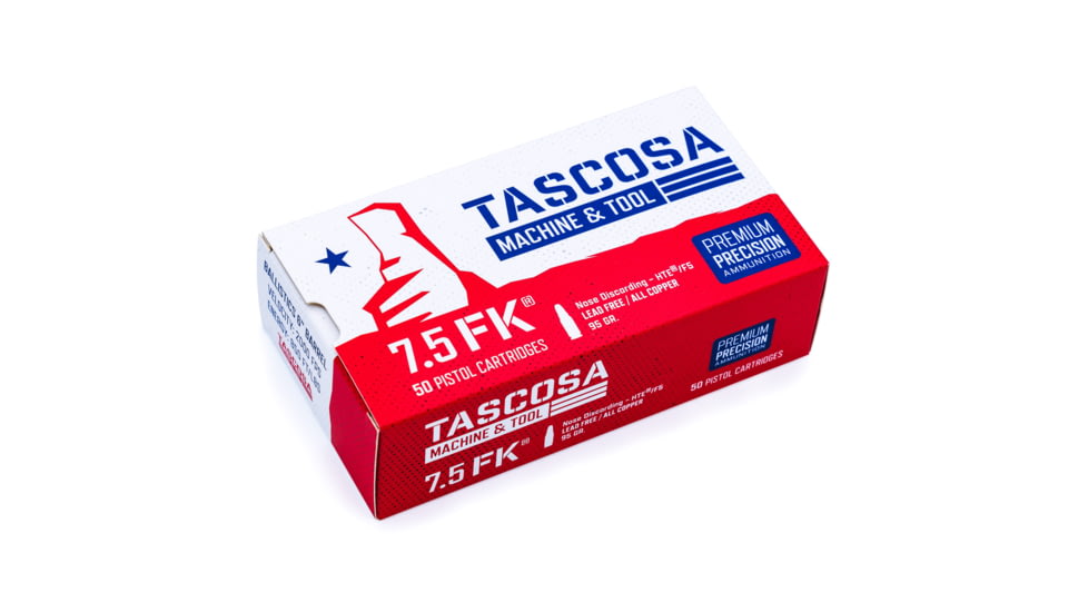 FKBRNO F5 Ammo, 7.5 FK, 95 Grain, Hollow Point, 50 Round Box, TMT-HVF5-50