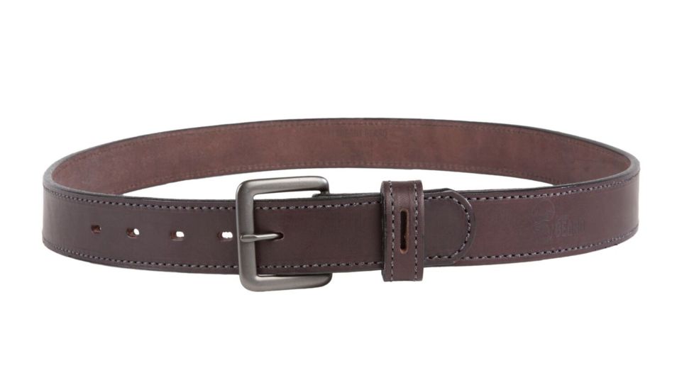Flagrant Beard 1.5 in Black Stitched Shooting / Gun Belt, Havana Brown w/ Black Contrast Stitch, 30, 000399635654