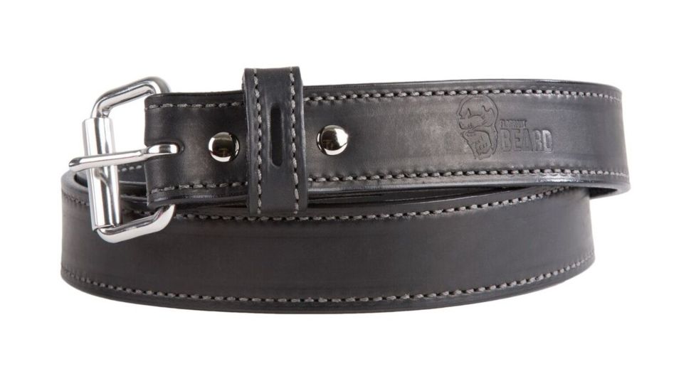 Flagrant Beard 1.5 in Shadow Stitched Shooting / Gun Belt, Black w/ Gray Shadow Contrast Stitch, 30, 000399635494