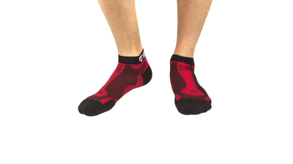 Flagrant Beard 1 in Low Cut Socks, Red / Black, Small, 3003-0