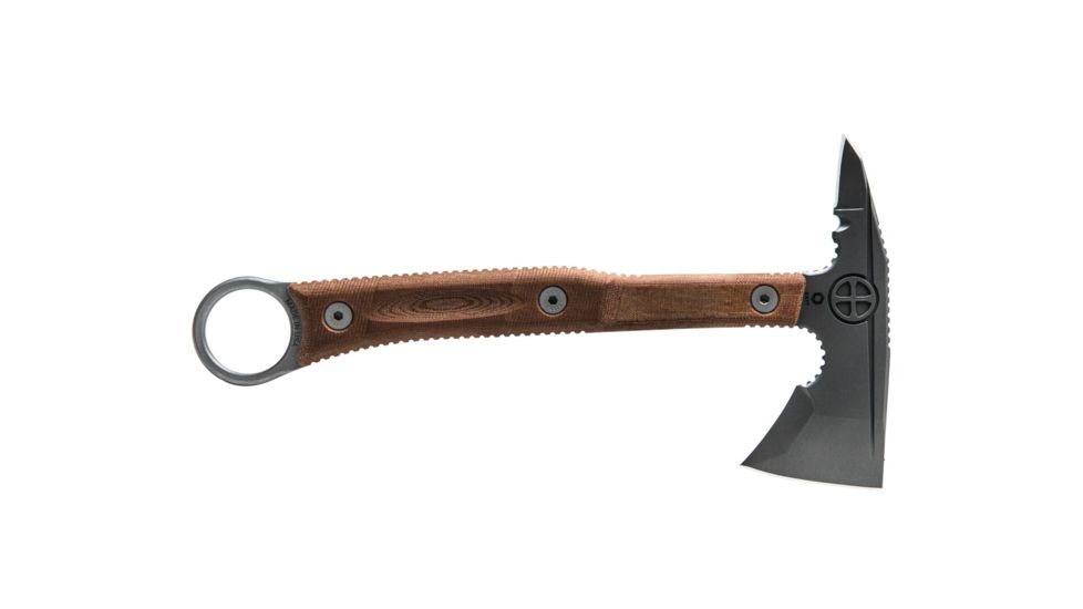 Flagrant Beard Flagrant Templar Tomahawk,2.63in Blade,1095HC RC 56-58,Tan Canvas Micarta Handle, FTEMP-02