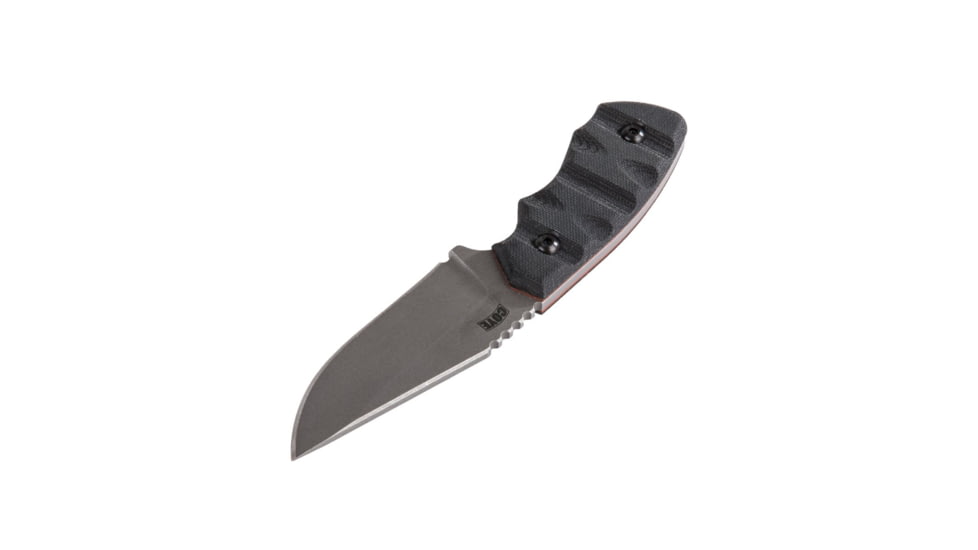 Flagrant Beard ForeRunner Fixed Blade Knife - Plain Edge, Tumble Finish w/ Clear Cerakote for Rust Preventio, FRUN-01