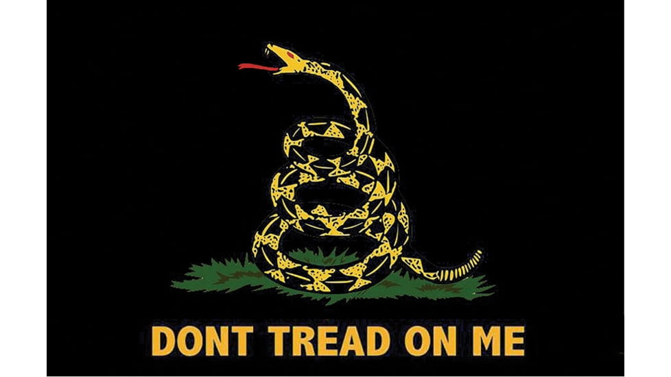 Flags Black Gadsden Flag, Don'T Tread On Me, Measures 3 Ft, X 5 Ft, Black, R7254