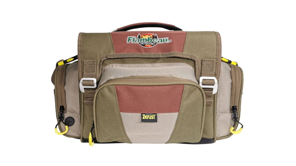 Flambeau 4007 Heritage Tackle Bag, Fir Green/ Pewter/Rust, FL40001