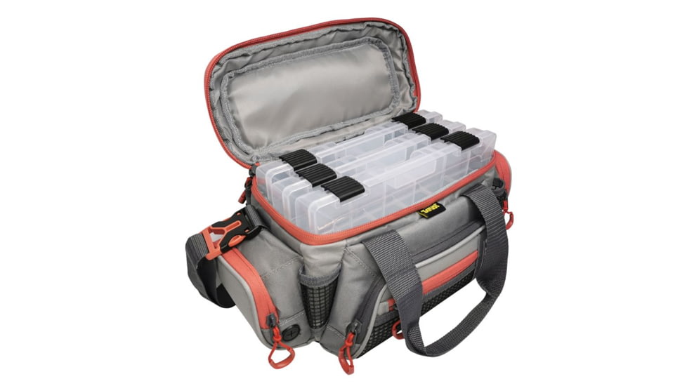 Flambeau 4007 Pro-Angler Tackle Bag, Grey/Red, FL30005