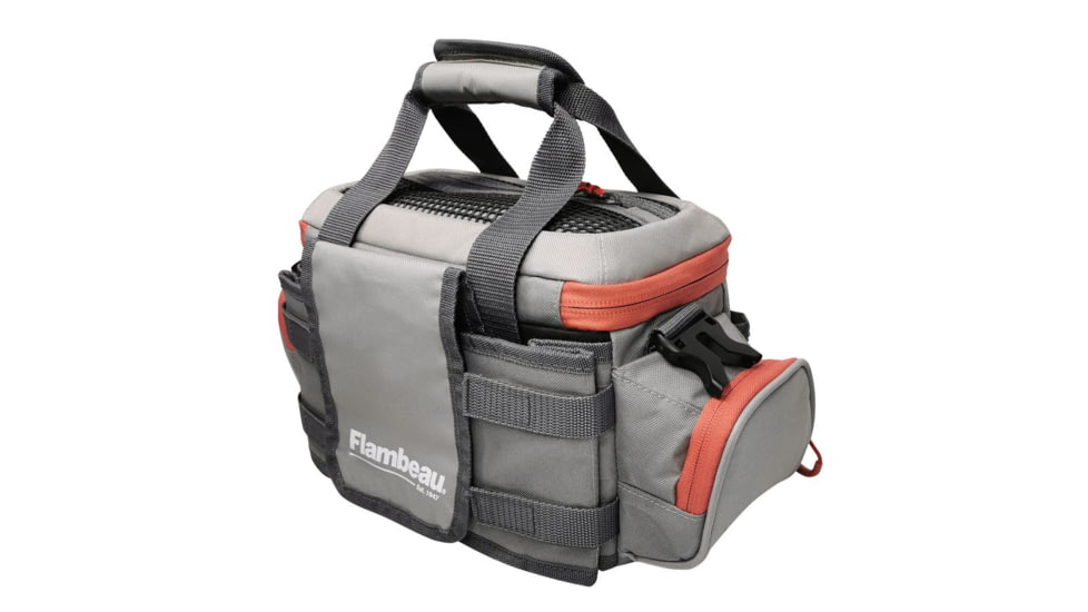 Flambeau 4007 Pro-Angler Tackle Bag, Grey/Red, FL30005